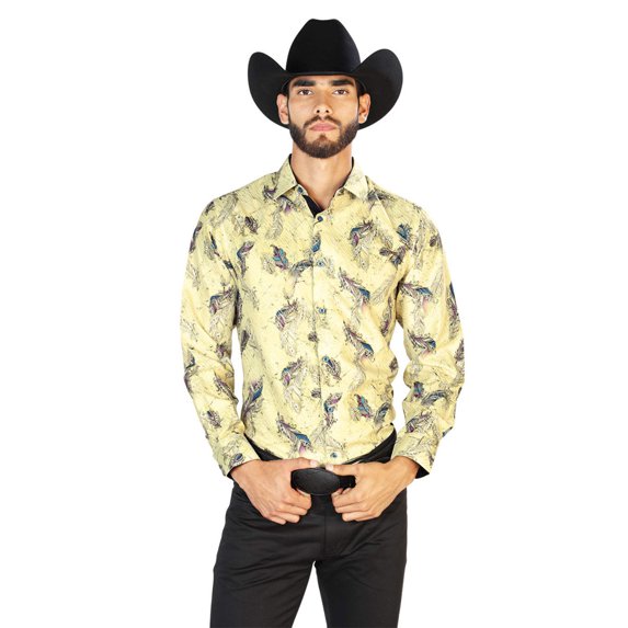 Yellow Casual Long Sleeve Shirt 43824