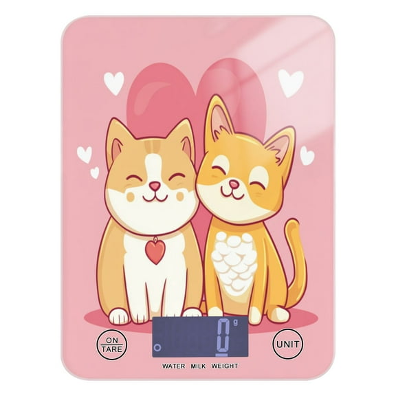 Yellow Cat and Dog Food Scale Digital Kitchen Scale Waterproof Grams Ounces lbs for For Baking and Cooking