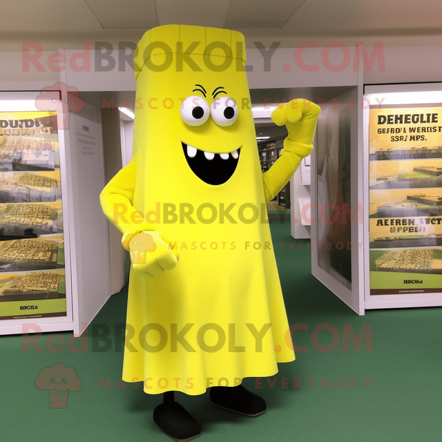Yellow Celery REDBROKOLY mascot costume character dressed with a Empire ...