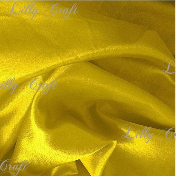 Yellow Charmeuse Satin Fabric 58”/60” Inches Wide - Sold By The Yard