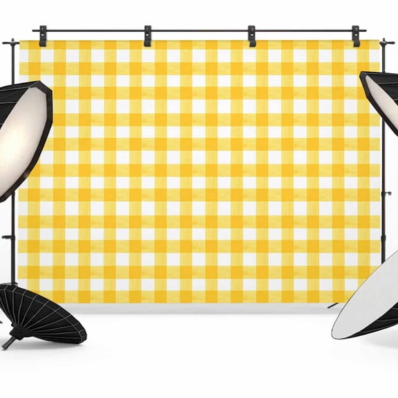 Yellow Checkered Photography Backdrop 8x6FT, Farmhouse Classic Photo Backdrops, Background for Photography Studio Photo Studio Background, Back Drop for Photoshoot