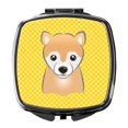 thumbnail image 1 of Yellow Checkered Shiba Inu Compact Mirror BB1133SCM, 1 of 4