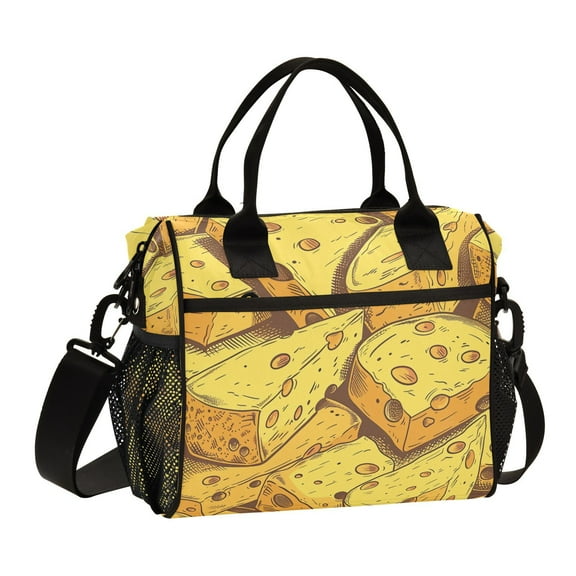 Yellow Cheese Cooler Bag Lunch Bag Soft Cooler Cooling Tote Insulated Lunch Box for Adult Men Women