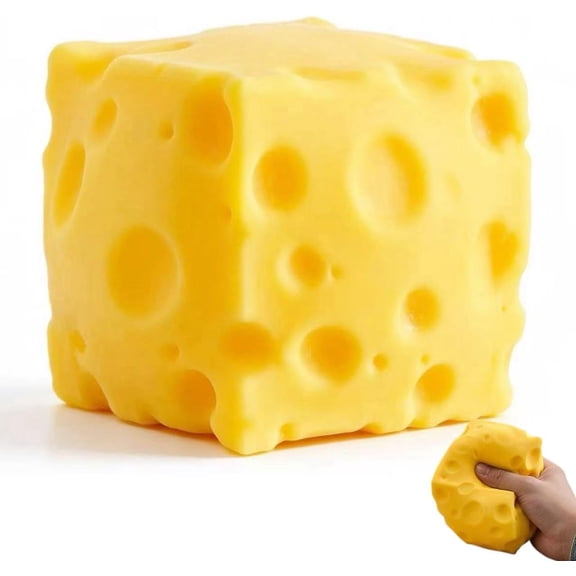 Yellow Cheese Item Slow Rising Soft Item Stress Relief Sensory Desk Item for Adults Cute Party Gift