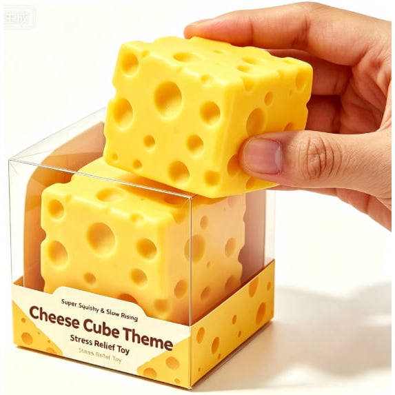 Cheese Squishy,Cheese Squishies Stres,1.6 inches