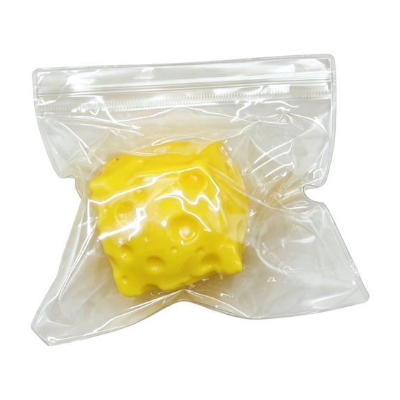 Yellow Cheese Squeeze Toys with Soft Squeeze Texture, 1.8 Inch Mini ...