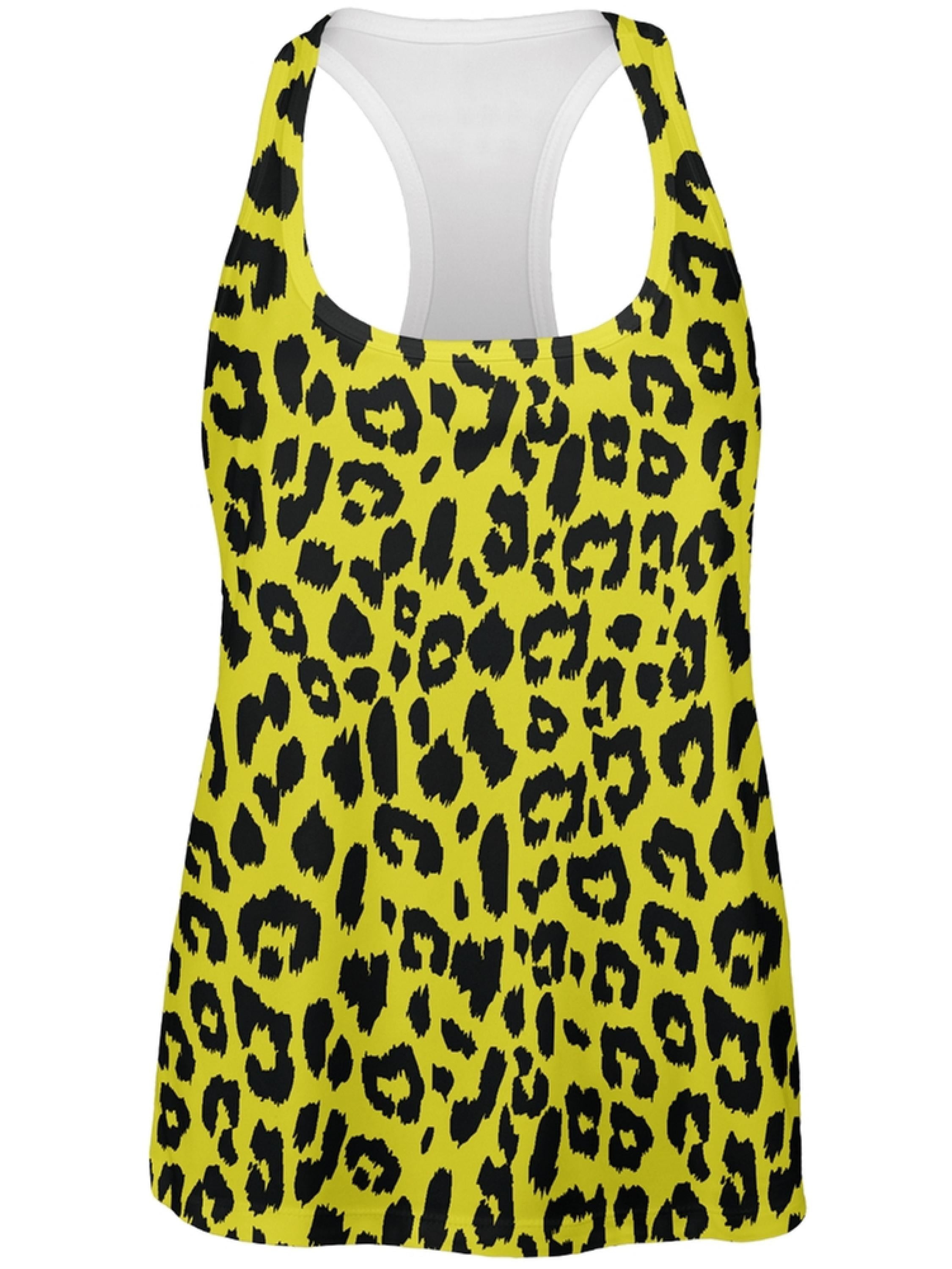 yellow leopard print top