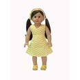 thumbnail image 1 of Yellow Chevron Dress Made to fit an 18" Doll, 1 of 2