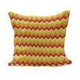 thumbnail image 1 of Yellow Chevron Fluffy Throw Pillow Cushion Cover, Arrows Geometric Design in Vibrant Warm Colors Waves Classical, Decorative Square Accent Pillow Case, 40" x 40", Red Apricot Marigold, by Ambesonne, 1 of 5