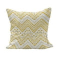 thumbnail image 1 of Yellow Chevron Fluffy Throw Pillow Cushion Cover, Hand Drawn Aztec Pattern Primitive Clan Motif with Dashed Lines Artwork, Rectangle Accent Pillow Case, 26" x 16", Mustard White, by Ambesonne, 1 of 5