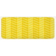 thumbnail image 1 of Yellow Chevron Kitchen Mat, Vertical Retro Chevron Motif in Yellow Color Tones, Plush Decorative Kitchen Mat with Non Slip Backing, 47" X 19", Avocado Green Yellow, by Ambesonne, 1 of 1