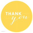 thumbnail image 1 of Yellow Chic Thank You Circle Favor Labels, 40-Pack, 1 of 1