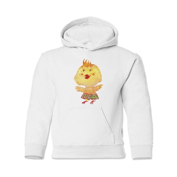 Yellow Chicken Hoodie Juniors -Image by Shutterstock, Large