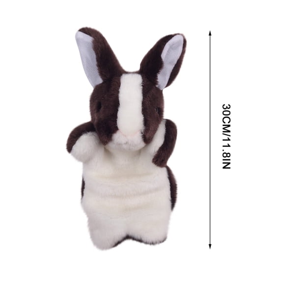 Yellow Childrens Cute Plush Bunny Glove Hand Puppet Toy For Storytelling Role Play Kindergarten 30Cm