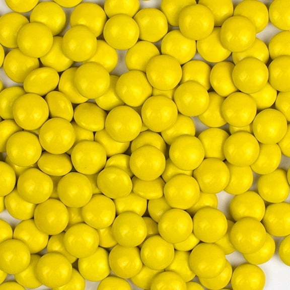 265 ct Yellow Bulk Chocolate Coated Gems For Parties, Gifting, Baking And Candy Buffets (10oz)