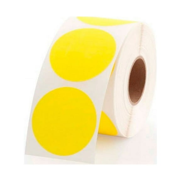 Yellow Circle Stickers and Labels - 1.5"