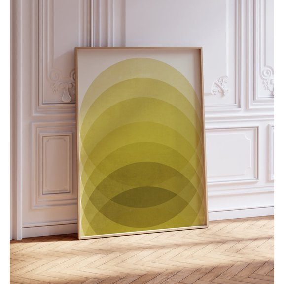 Yellow Circles Modern Geometric Home Wall Decor