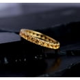 thumbnail image 1 of Yellow Citrine Eternity Wedding Engagement Band Ring Stacking Ring 925 Sterling Silver Yellow Gold Plated Gemstone Jewelry For Women Gift By KIRAN FINE JEWELS, 1 of 5