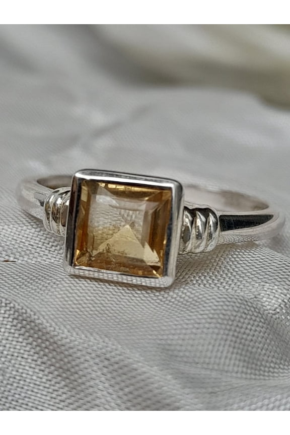 Yellow Citrine Stone Mens Ring, Turkish Handmade Ring,Gift For Him, Gift For Birthday, Gift For Anniversay, Gift For, Gift For Husband Ring