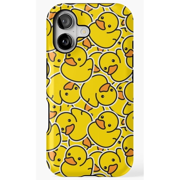 Yellow Classic Rubber Duck Bath Toy Case for iPhone 17 16 15 14 13 12 11 Pro Max