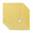 thumbnail image 1 of Yellow Cloth Napkins, Country French Rustic Buffalo Plaid Modern Art Washable and Reusable Dinner Napkins Set of 8, Table Napkin for Kitchen Party Birthday Wedding Hotel Housewarming 20"x20", 1 of 8