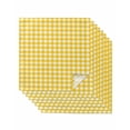 thumbnail image 1 of Yellow Cloth Napkins Set of 8 Reusable Dinner Napkins, Country French Rustic Buffalo Plaid Modern Art Cocktail Napkin Washable Table Napkins for Wedding/Holiday Party/Baby Shower 20"x20", 1 of 7