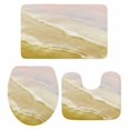 thumbnail image 1 of Yellow Coastal Wave Bath Mat 3 Piece Bathroom Rug Set, Summer Modern Ocean Beach Non Slip Bath Rug Contour Mat and Toilet Lid Cover, Absorbent Shower Mats Soft Bath Rugs and Mats Sets, 1 of 8