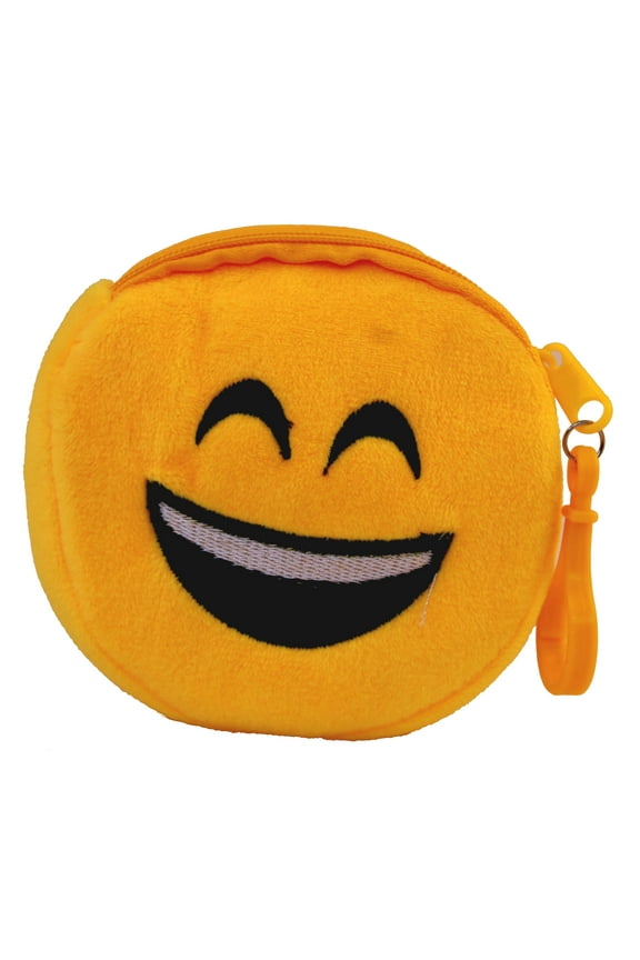 Yellow Coin Purse Women Small Key Card Pouch Bag Mini smiley Wallet Set of 2