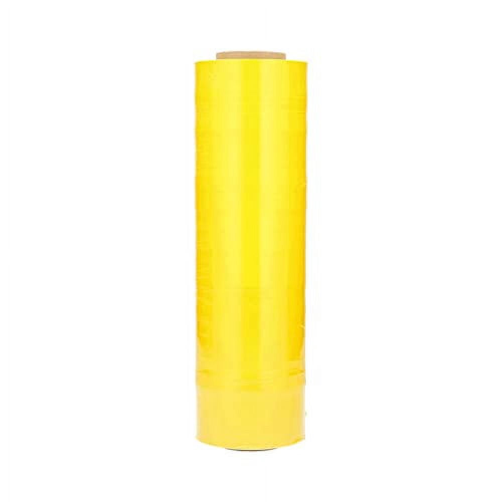 Yellow color pallet hand wrap plastic stretch film 18 x 1500 x 80
