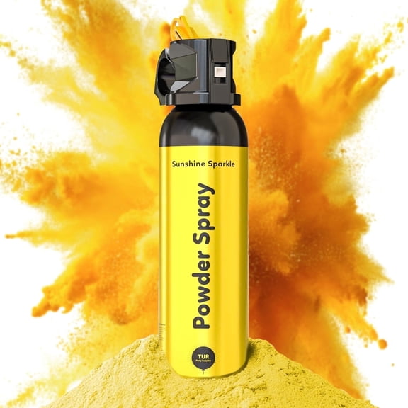 Yellow Color Powder Spray Cannon – Biodegradable Fire Extinguisher Style | 10-Second Burst, 25 ft Range | Festival, Gender Reveal & Party Color Blaster