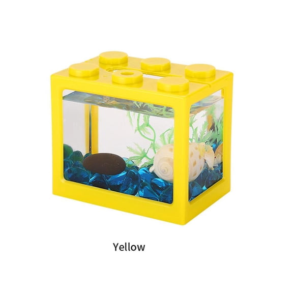 KSY Aquatics Yellow Acrylic Stackable Terrarium Tank, Mini Habitat for Reptile Ant Insect