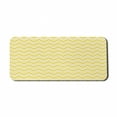 thumbnail image 1 of Yellow Computer Mouse Pad, Chevron Abstract Zig Zag Pattern Striped Cool Geometric 90s Style Retro Art, Rectangle Non-Slip Rubber Mousepad X-Large, 35" x 15", White and Yellow, by Ambesonne, 1 of 2