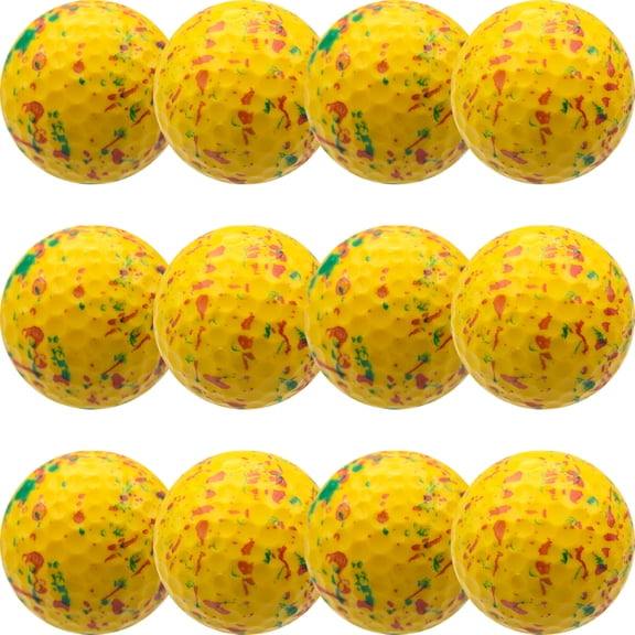 Yellow Confetti Golf Balls, 12 Pack by GBM GOLF