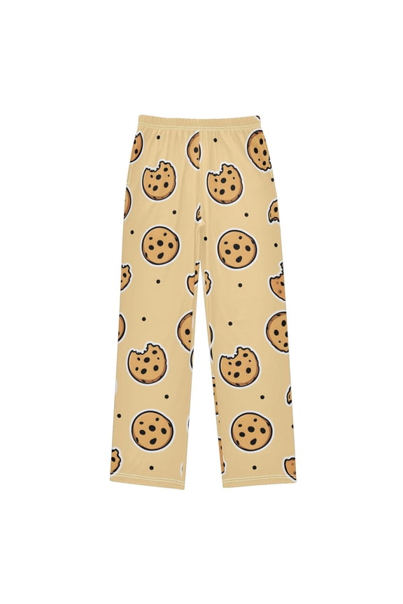 Yellow Cookie Pattern Pajama Pants Soft Lightweight Lounge Pants Bottoms Sleep Pants Warm Comfy