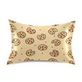 thumbnail image 1 of Yellow Cookie Pattern Pillowcase Standard Size 20''x26'' Satin Double-Sided Print Soft Wrinkle Resistant, 1 of 9