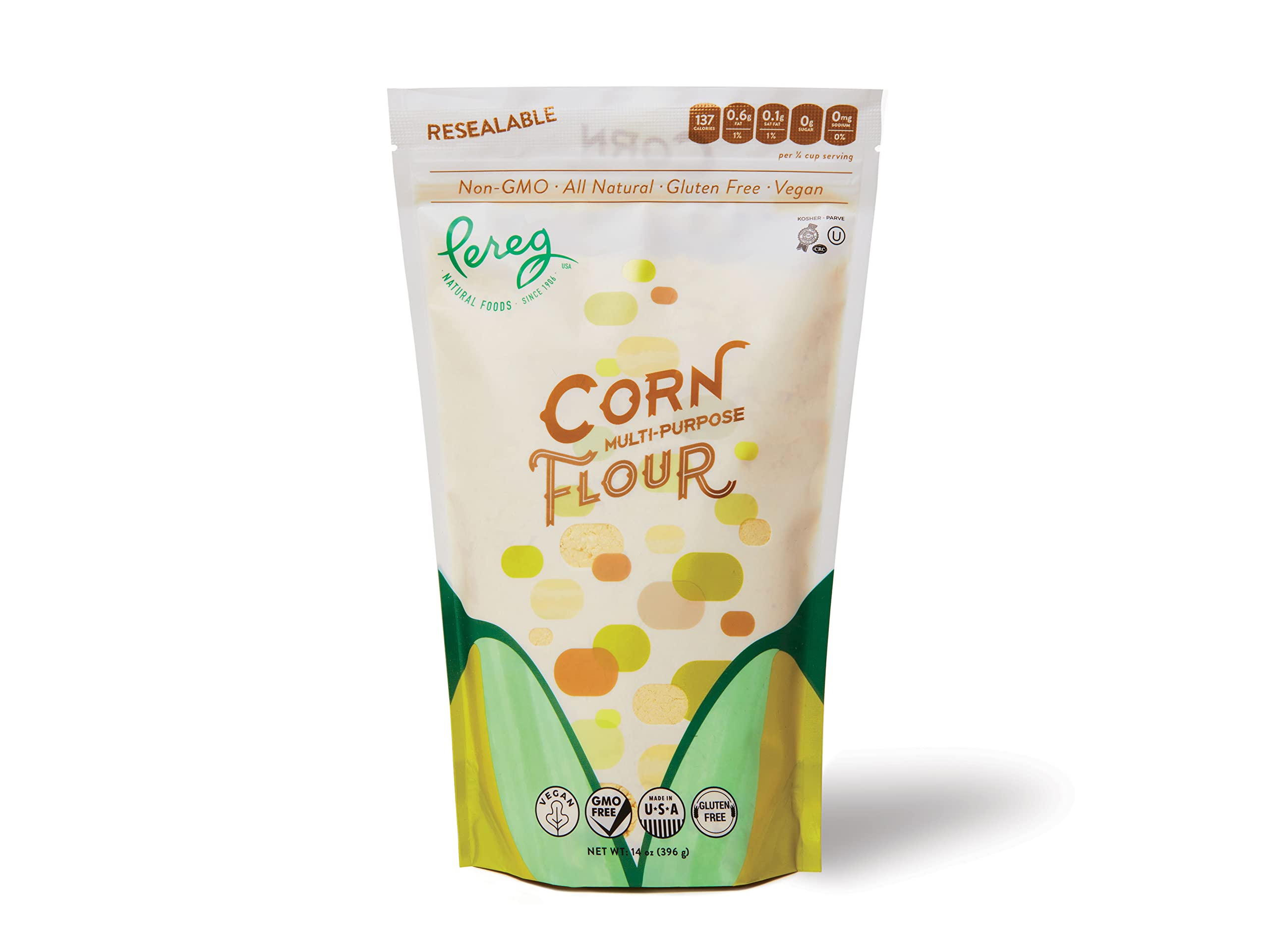 Yellow Corn Flour (14 Oz) Vegan, NonGmo, Made In Usa, GlutenFree