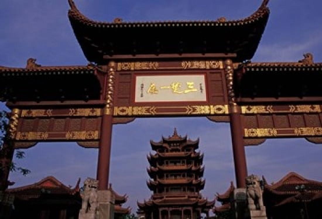 Yellow Crane Chamber Sichuan China Canvas Art - Keren Su DanitaDelimont (24 x 15)