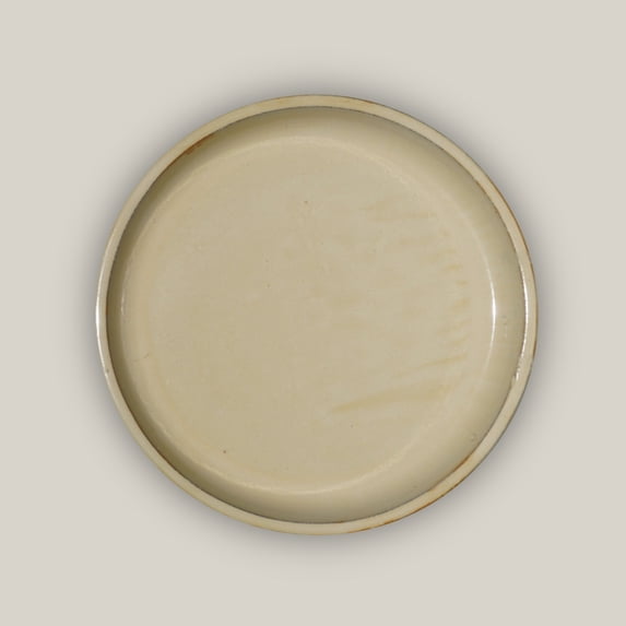 Round | Yellow Cream Ceramic Plant Saucer | High Fired Ecofriendly Clay - Sizes 8"-24" - FREE SHIPPING (11.5"W, YellowCream)