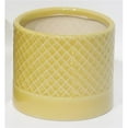 thumbnail image 1 of Yellow Criss Cross Pattern Planter, 1 of 1