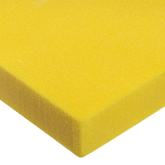 Yellow Cross-Linked Polyethylene Foam Sheet - 4 lbs / cu. ft. - 3/8" Thick x 12" Wide x 24" Long