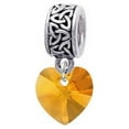 thumbnail image 1 of Yellow Crystal Heart - Celtic Knot Charm Bead, 1 of 1