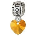 thumbnail image 1 of Yellow Crystal Heart - Mother Charm Bead, 1 of 1