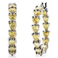 thumbnail image 1 of Heart Funky Earring Hoops - Cubic Zirconia Birthday Earrings for Women Yellow Jewelry Birthday Christmas Gifts for Her - Yellow, 1 of 7