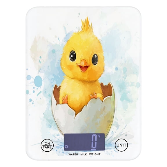 Yellow Cute Chick Food Scale Digital Kitchen Scale Waterproof Grams Ounces lbs for For Baking and Cooking