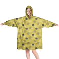 thumbnail image 1 of Yellow Cute Hedgehog Wearable Oversized Blanket,Wearable Blanket Hoodie for Adults,Cozy Hooded Blankets with Super Pockets,Super Warm Fuzzy Pullover for Women & Men, 1 of 6
