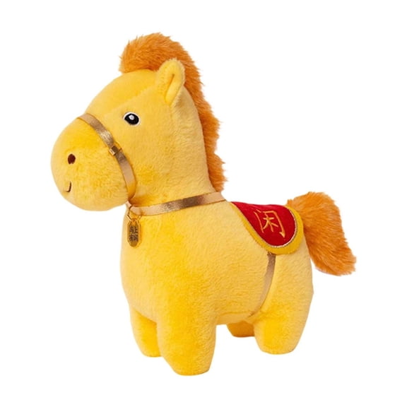 Yellow Cute Plush Horse Squishy Toy Stuffed Animal Foam Figurine For Desk Decor Stress Relief Sensory Play Childrens Room Decoration Soft And Huggable Animal Ornament