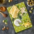 thumbnail image 1 of Yellow Cutting Board, Bursting Vibrant Hanging Stars Fun Retro with Graphic Design Print, Decorative Tempered Glass Cutting and Serving Board, Small Size, White Yellow, by Ambesonne, 1 of 5
