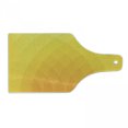 thumbnail image 1 of Yellow Cutting Board, Illustration of Modern Unusual Shaded Motifs Dreamlike Retro Design Art Print, Tempered Glass Cutting and Serving Board, Wine Bottle Shape, Orange Yellow, by Ambesonne, 1 of 1