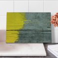 thumbnail image 1 of Yellow Cutting Board, Wooden Board Paint Splashes Brush Stroke Grunge Design Elements, Decorative Tempered Glass Cutting and Serving Board, Small Size, Yellow Grey, by Ambesonne, 1 of 5
