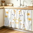 thumbnail image 1 of Yellow Daisy Floral Cabinet Curtain 32"Wx55"L,Dustproof Pantry Door Curtain with Self Adhesive Tape,Spring Rustic Botanical Flowers Tall Storage Cover Privacy Drape for Bathroom Kitchen Laundry Room, 1 of 9